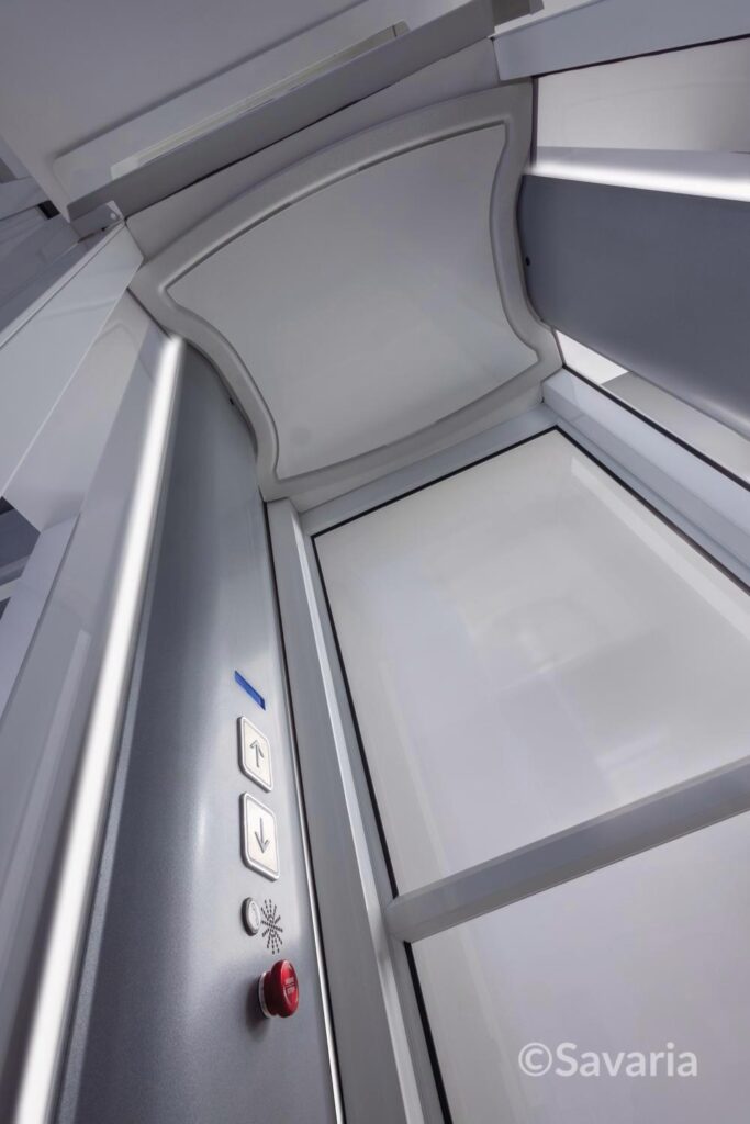 Luma lift showing ceiling and panels beauty shot